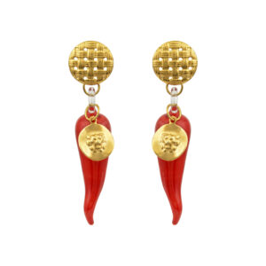 Murano red peppers earrings
