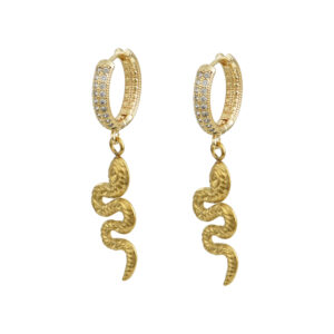 Snake mini hoops earrings