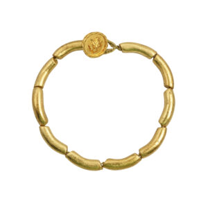 Golden leaf leone necklace