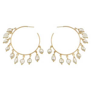 Giada pearl hoops earrings