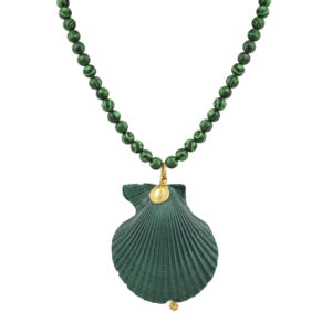 Malachite seashell necklace