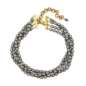 ELISE grey pearl necklace