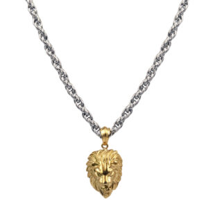 Leone silver-gold pendant