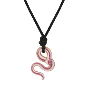 Murano pink snake pendant