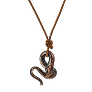 Murano brown snake pendant
