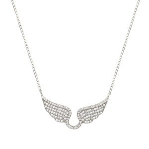 Zirconia Angel silver wings