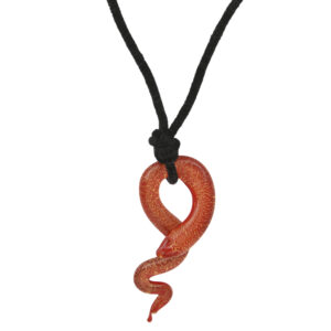 Murano Rosso snake pendant
