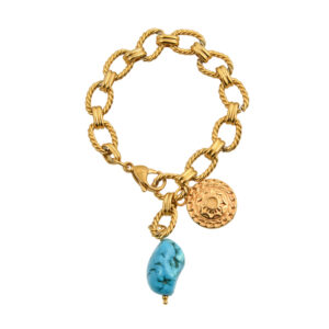 Turquoise vintage chain bracelet