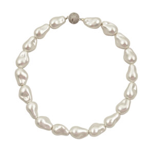 Motherofpearl minimal silver necklace