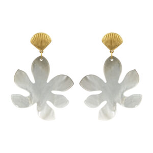 Motherofpearl leaf earrings