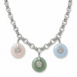 Gem charm necklace