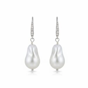 Silver motherofpearl hook earrings