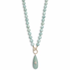 Aventurine Riviera drop gem necklace