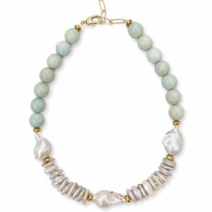 Aventurine Riviera pearl necklace