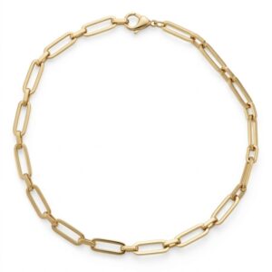 Classic golden link chain necklace