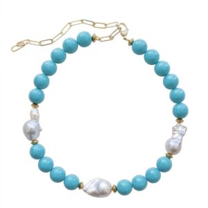 Turquoise Aeolian Pearl necklace