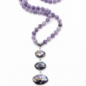 Lilac Abalone Long necklace